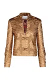 Johanna Ortiz Boldness Sequined Jacket In Gold