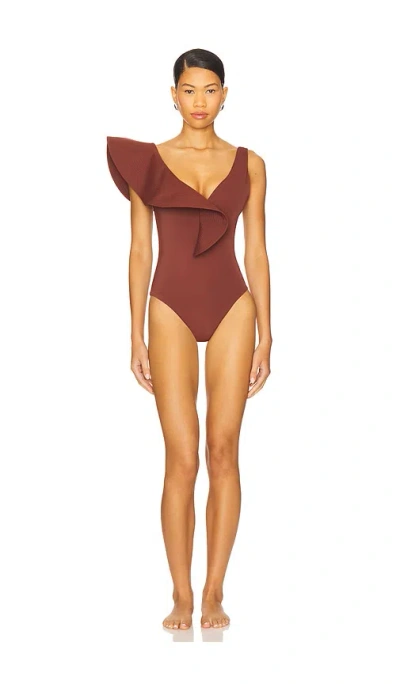 Johanna Ortiz Boleros One Piece Swimsuit In Brown