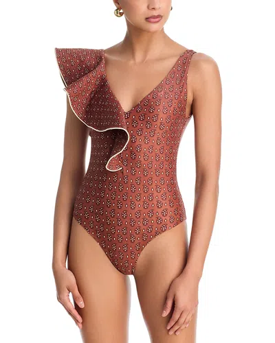 Johanna Ortiz Boleros One Piece Swimsuit In Brown