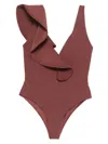 Johanna Ortiz Boleros Asymmetric Ruffled Swimsuit