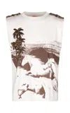 Johanna Ortiz Brave Printed Top In Ivory