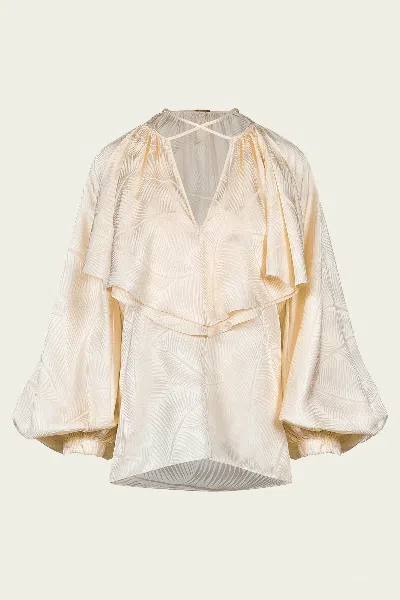 Johanna Ortiz Brisa Colectiva Top In Ecru In Neutral