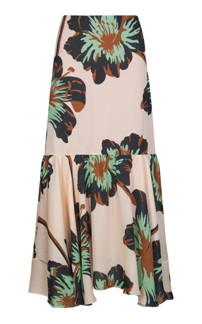 Johanna Ortiz Buena Vista Silk Maxi Skirt In Multi