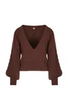Johanna Ortiz Cable-knit Cashmere Sweater In Brown
