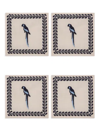 Johanna Ortiz Caica Cocktail Napkins 4-piece Set In Neutral