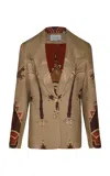 Johanna Ortiz Caló Linen Jacket In Nude