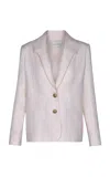 Johanna Ortiz Caló Organic Linen Blazer In Off-white