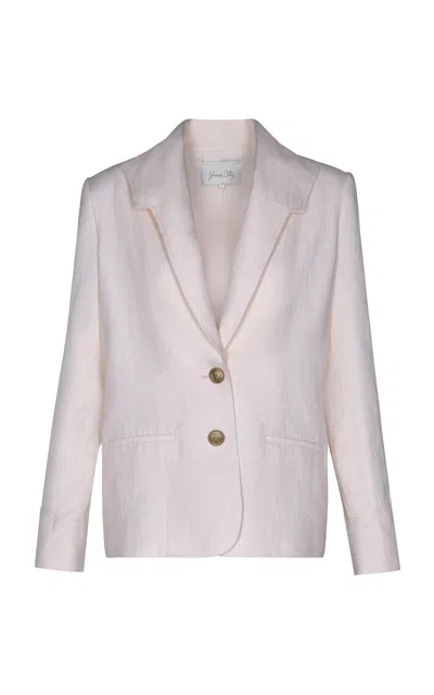 Johanna Ortiz Caló Organic Linen Blazer In Off-white