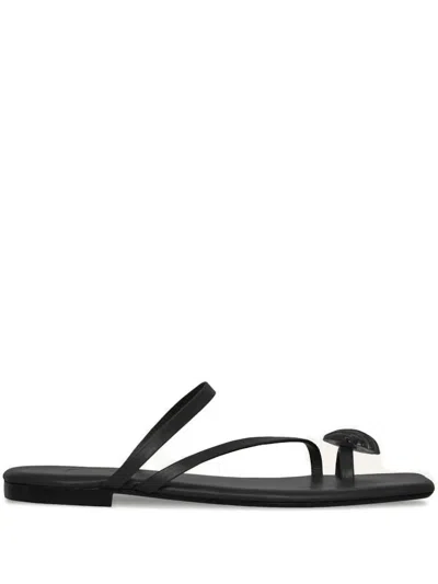Johanna Ortiz Camino De Las Almas Shell Sandal In Black