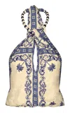 Johanna Ortiz Cantos Andaluz Crepe Halter Top In Multi