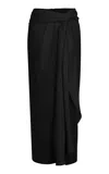 Johanna Ortiz Captivation Linen Maxi Skirt In Black