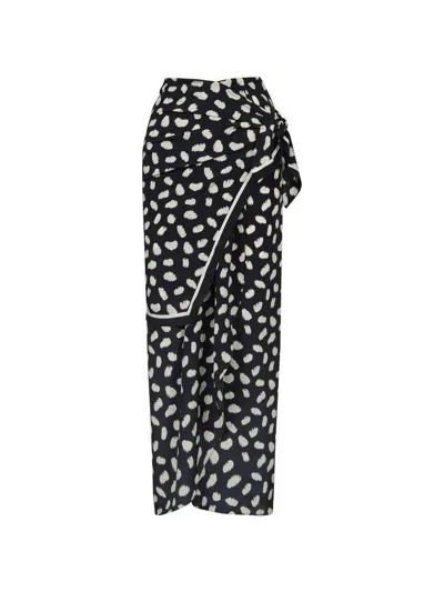 Johanna Ortiz Captivation Printed Midi Skirt In Black