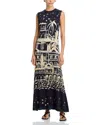 Johanna Ortiz Cardinal Direction Printed Satin-jersey Maxi Dress In Multi