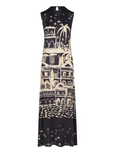JOHANNA ORTIZ CARDINAL DIRECTION PRINTED MAXI DRESS