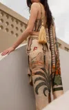 Johanna Ortiz Cartagening Tasseled Linen Midi Dress In Print