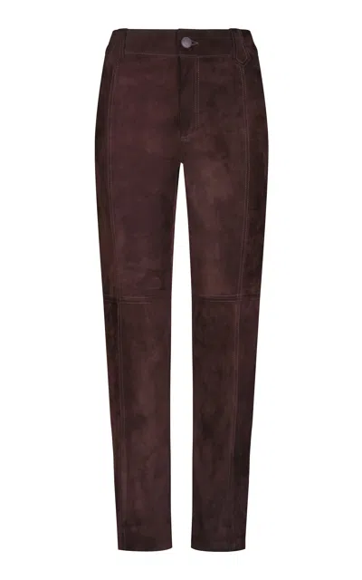 Johanna Ortiz Cartography Beerro Leather Pants In Brown
