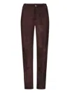 Johanna Ortiz Cartography Leather Trousers In Brown