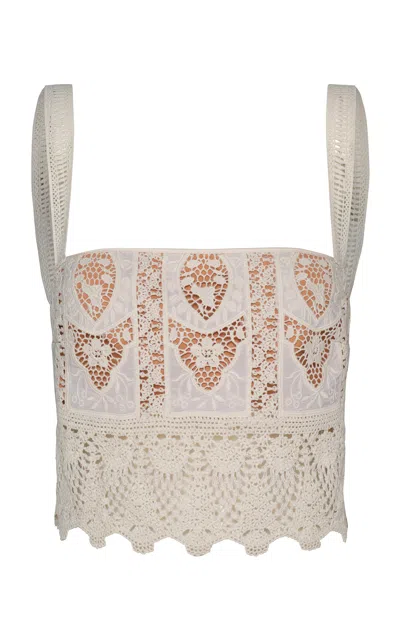 JOHANNA ORTIZ CASABLANCA EMBROIDERED TOP