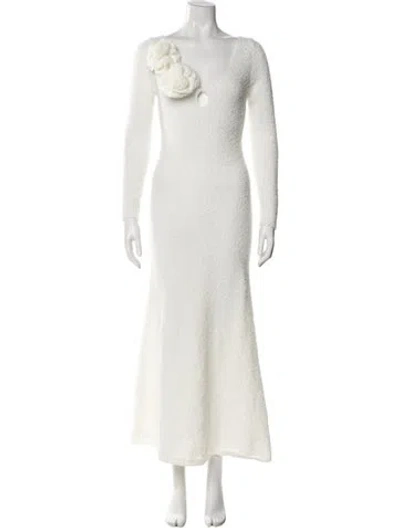 Pre-owned Johanna Ortiz Cashmere Long Dress In White