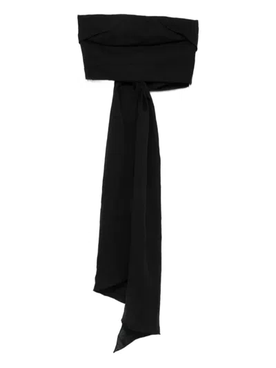Johanna Ortiz Cassia Crop Top In Black