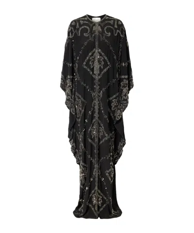 Johanna Ortiz Casual Beadembellished Maxi Dress In Black