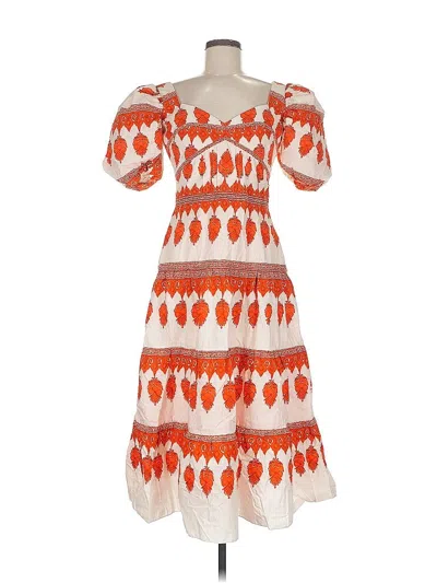 Pre-owned Johanna Ortiz Casual Dress In Orange