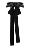 Johanna Ortiz Celestial Feminine Embellished-cotton Belt In Black