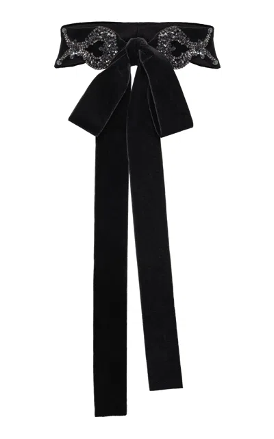 Johanna Ortiz Celestial Feminine Embellished-cotton Belt In Black