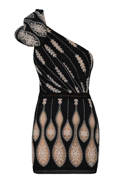 Johanna Ortiz Celestial Matter Mini Dress In Black,white
