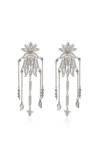 Johanna Ortiz Celestial Swing Earrings In White