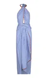 Johanna Ortiz Centro Del Cielo Cotton Maxi Dress In Stripe