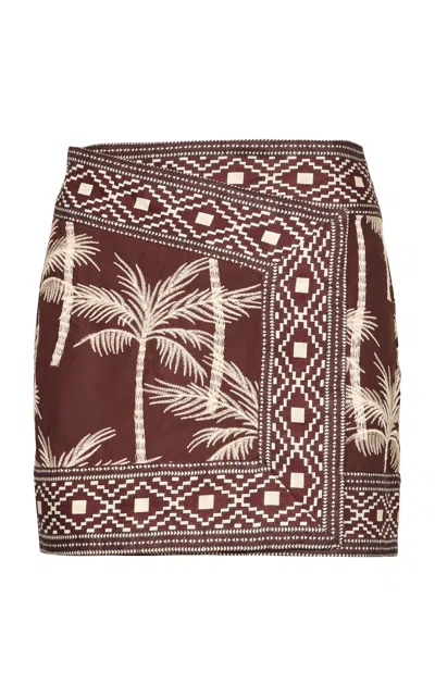Johanna Ortiz Chaski Wrap Mini Skirt In Multi