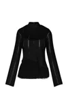 Johanna Ortiz Chronices Fringed Top In Black