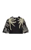 Johanna Ortiz Clar Mind Cotton Top In Black,white