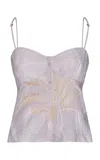 Johanna Ortiz Compas Y Palmas Cotton Tank Top In Off-white