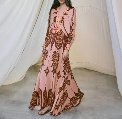Johanna Ortiz Compass Rose Maxi Dress In Pink