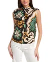 Johanna Ortiz Confluence Print Blouse In Green