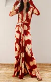 Johanna Ortiz Floral Jersey Maxi Dress In Red