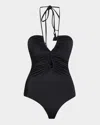 Johanna Ortiz Coral Reef One-piece Swimsuit In Black