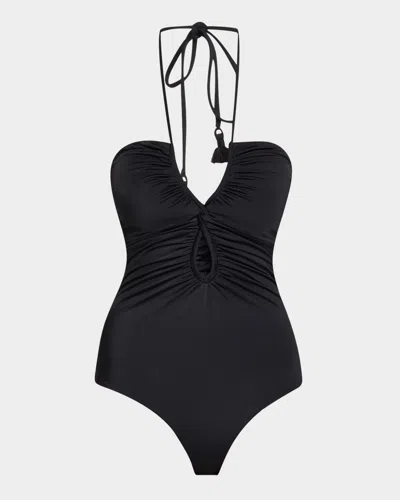 Johanna Ortiz Coral Reef One-piece Swimsuit In Black