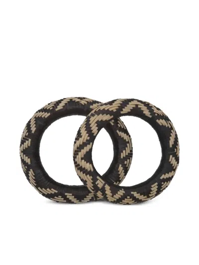 Johanna Ortiz Cosmic Serpent Bracelet (set Of Two) In Black