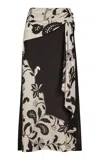 Johanna Ortiz Cosmology Midi Skirt In Black,white