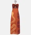 Johanna Ortiz Mother Of All Waters Maxi Dress In Brown