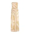 Johanna Ortiz Palms Pontoon Afternoon Ankle Dress Salty Palms Sand