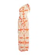 Johanna Ortiz Seaweed Asymmetric Cotton Midi Dress In White