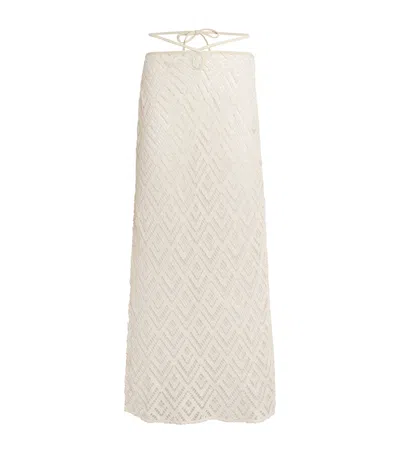 Johanna Ortiz Cotton Soul Maxi Skirt In White