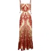 Johanna Ortiz Counter Rhythm Cutout Fringe Trim Linen Maxi Dress