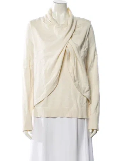Pre-owned Johanna Ortiz Cowl Neck Sweater In Neutral