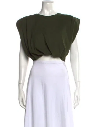Pre-owned Johanna Ortiz Crew Neck Sweater In Green