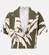 Johanna Ortiz Palms Misty Hem T-shirt In Salty Palms Green In Green